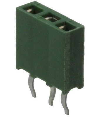 215297-3 3 Position Receptacle Connector 0.100&quot; (2.54mm) Through Hole Gold
