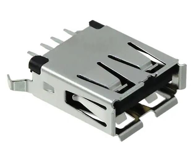 1734366-1 USB-A (USB TYPE-A) USB 2.0 Receptacle Connector 4 Position Through Hole
