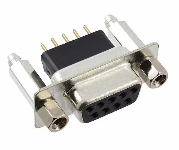 DE09-SE-1-BL-JS 9 Position D-Sub Receptacle, Female Sockets Connector